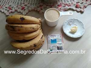 doce de banana de cortar - ingredientes